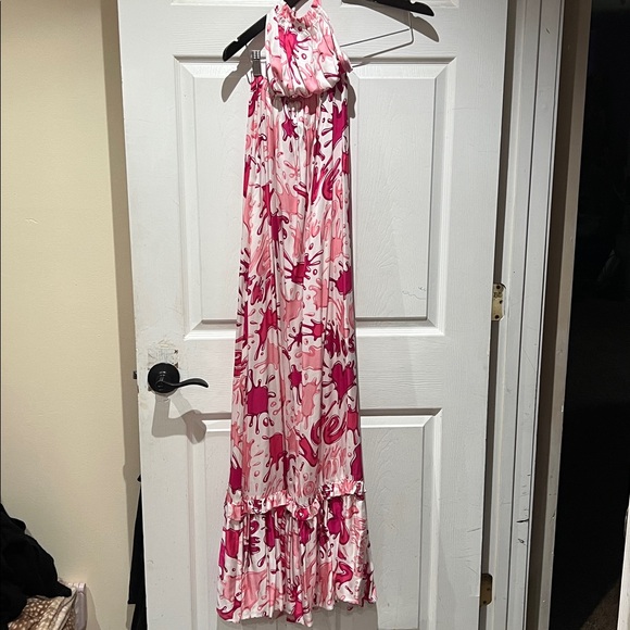 Moschino Pink and White Floral Maxi Dress - Picture 2 of 7